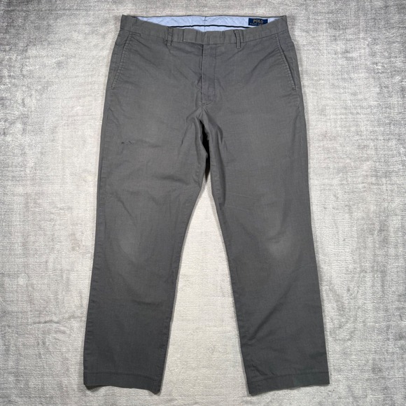 Polo Ralph Lauren Other - Polo Ralph Lauren Pants Mens 34x32 Gray CHino Straight Fit Stretch Cotton Casual